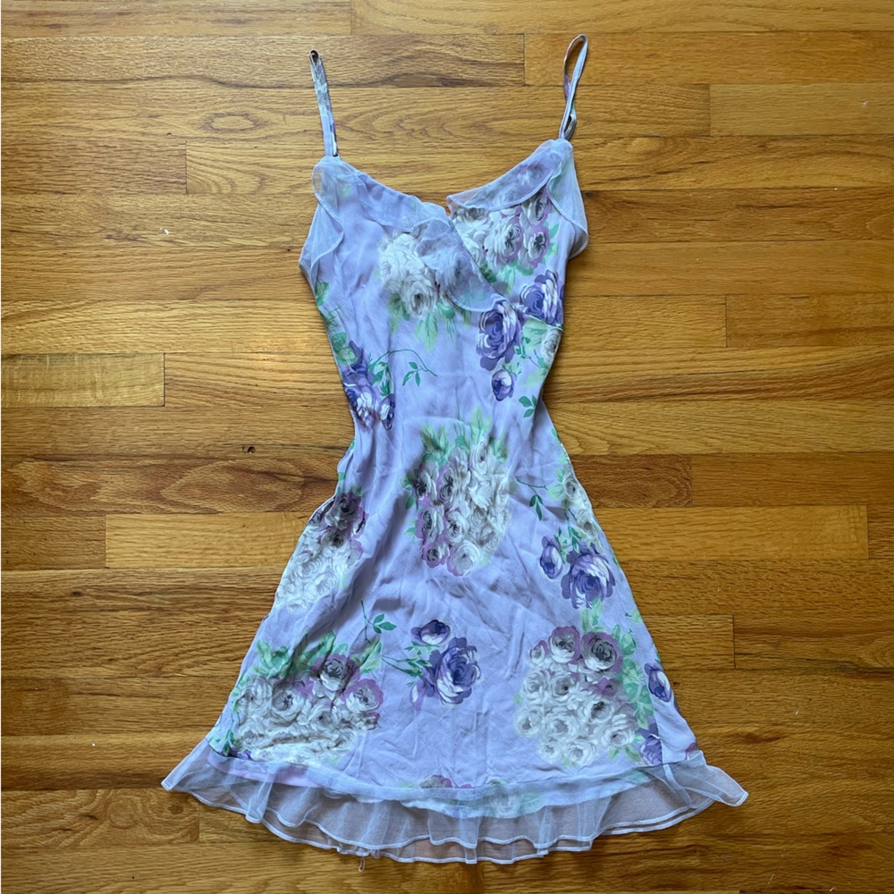 Betsey Johnson Purple Floral Mini Dress